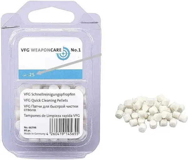 VFG Felt Cleaning Pellets for Air Guns – .25 Cal / 6.35mm (80 Pack)
