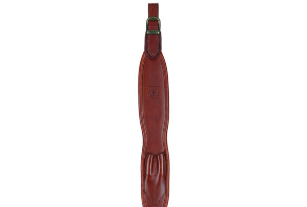 Riserva Rifle sling in leather with ammo holder - natural tanned leather