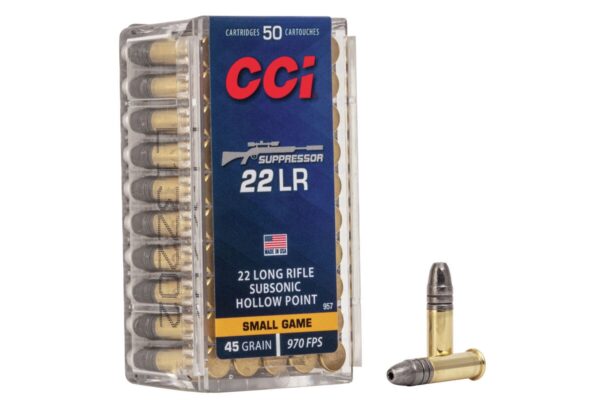 CCI .22 LR Suppressor Subsonic HP 45gr