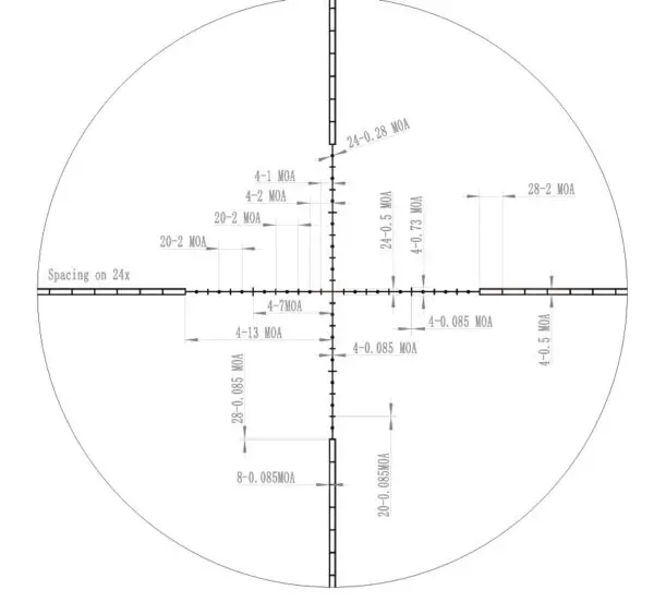 WULF Lightning 30 6-24x50 Rifle Scope – SFP, 1/8 MOA, Illuminated, Free Mounts - Image 7