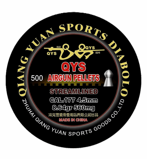 QYS .177 Streamlined Diabolo – 8.64gr Premium Airgun Pellets