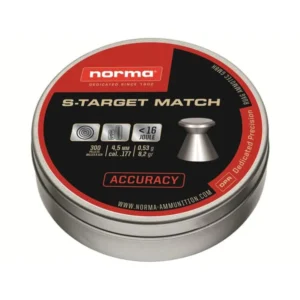 NORMA .177 S-TARGET MATCH Airgun Pellets, 8.2 Grain (500/Tin)
