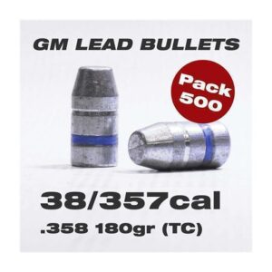 GM .357 Cal 180gr Lead Bullets (T/C) Pk500 – 38/357 Cal Pack of 500