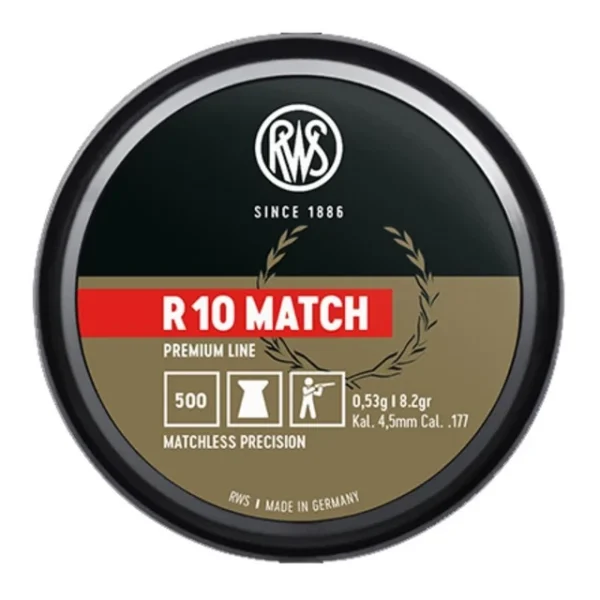 RWS R10 Match .177 / 4.5mm 8.2gr 500 Pellets