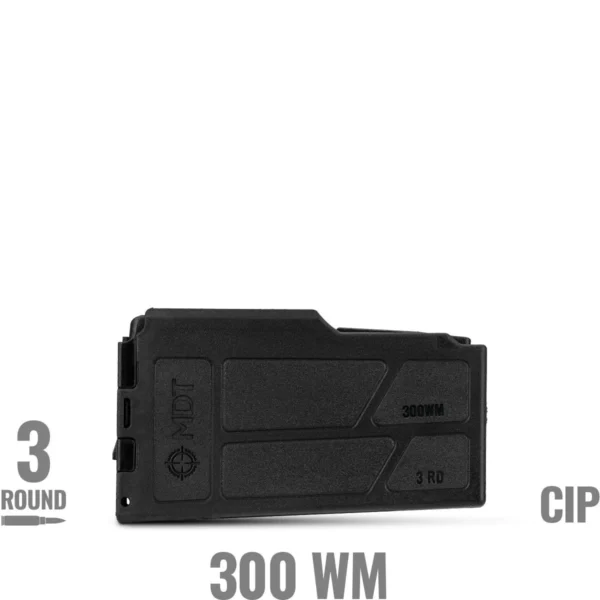 MDT .300 Win Mag Polymer Magazine – 3 Rounds (CIP Long Action)